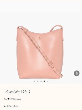 SAMARA Shoulder Bag Blush Pink Vegan Leather Crossbody Purse